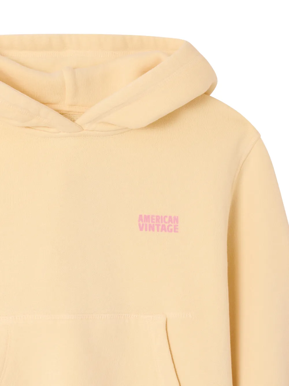 American Vintage Kids Izubird hoodie met logoprint Beige