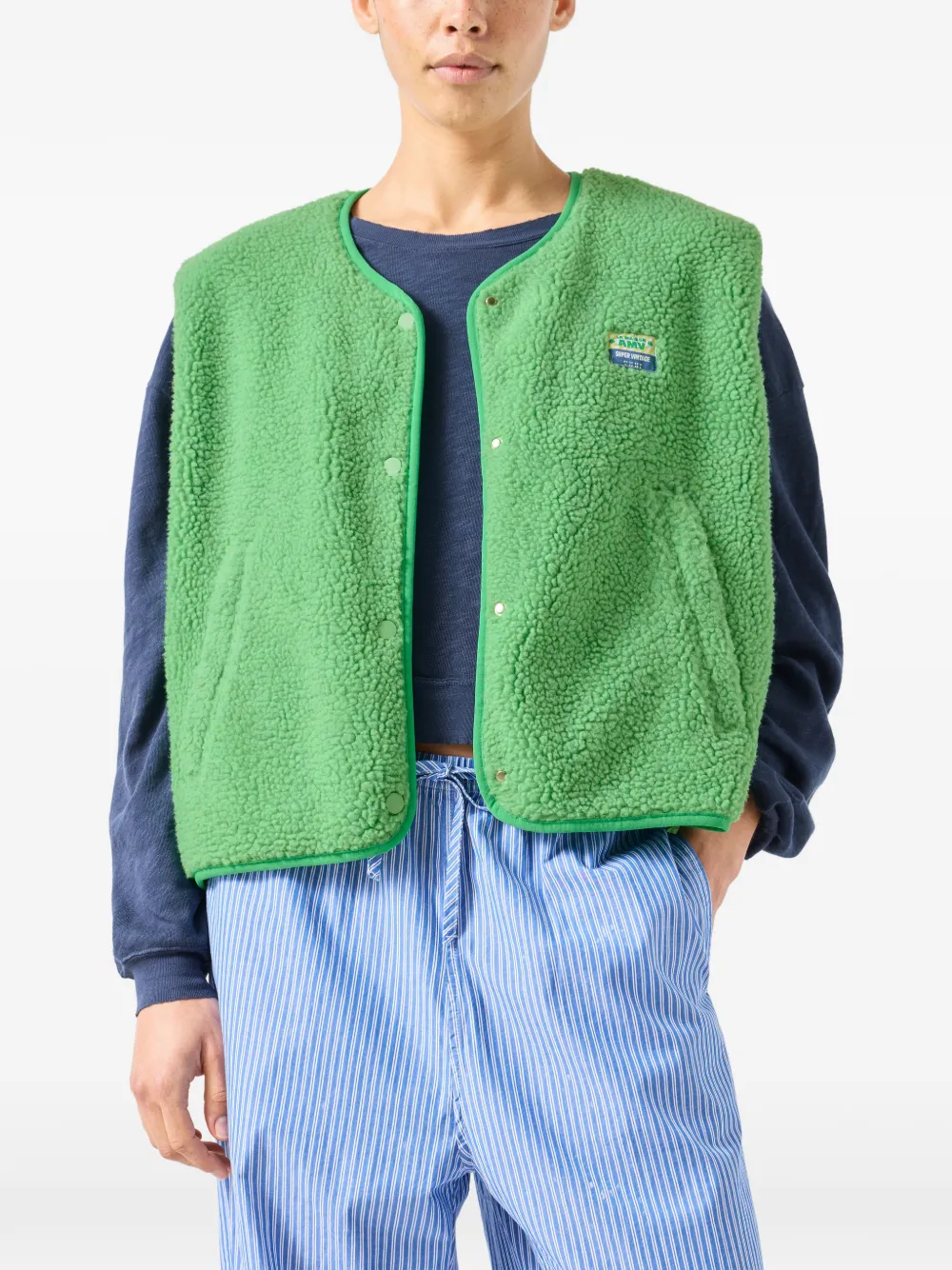American Vintage Hoktown gilet met zak Groen