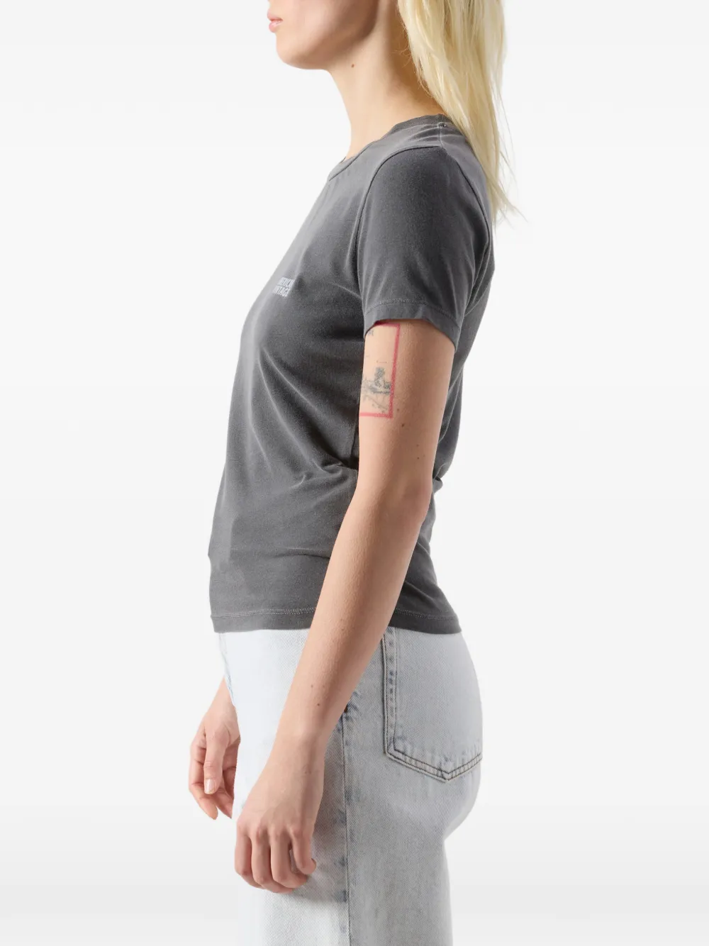 American Vintage Pymaz katoenen T-shirt met ronde hals Grijs