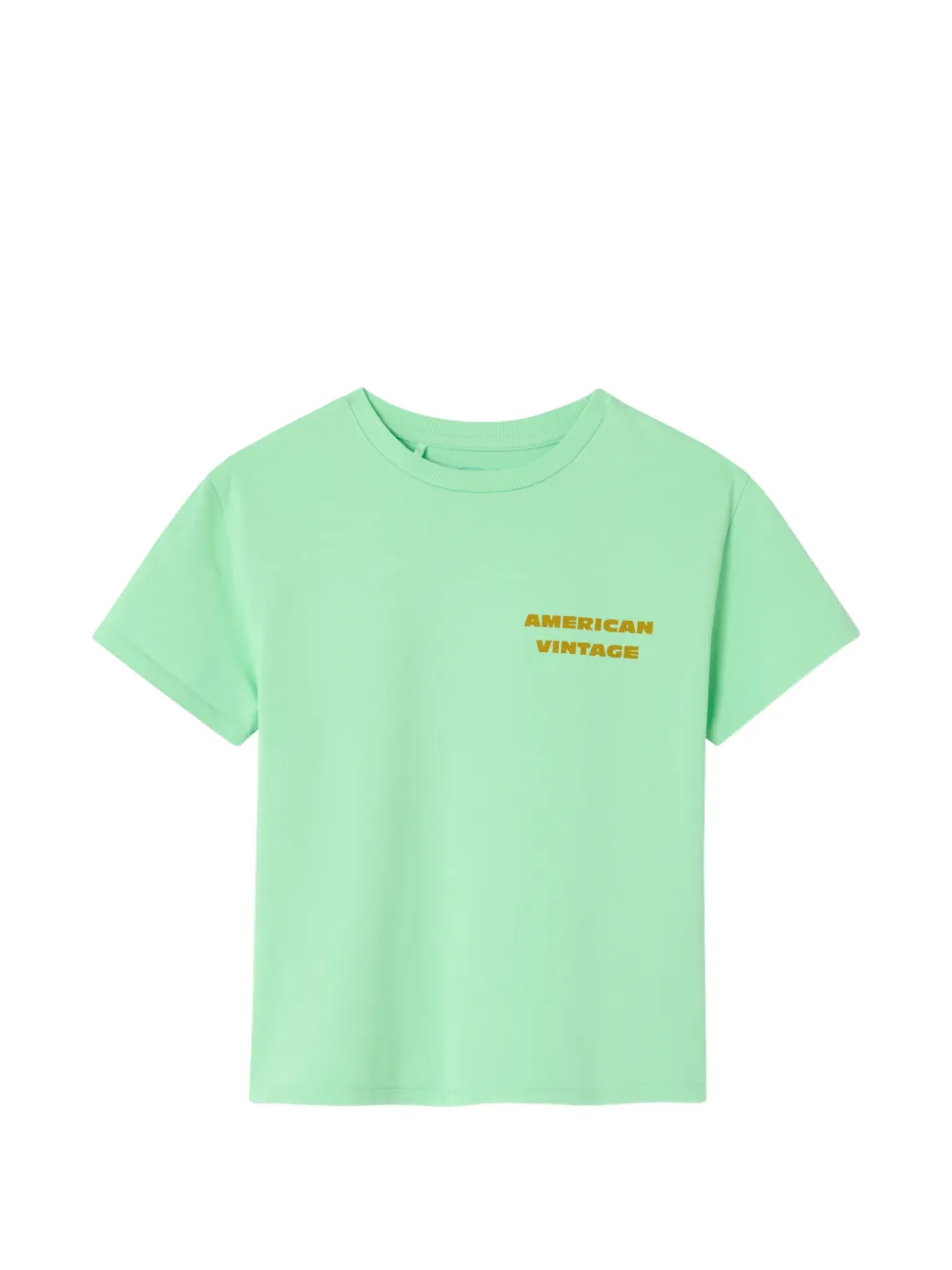 American Vintage Kids Fizvalley round-neck printed T-shirt - Verde