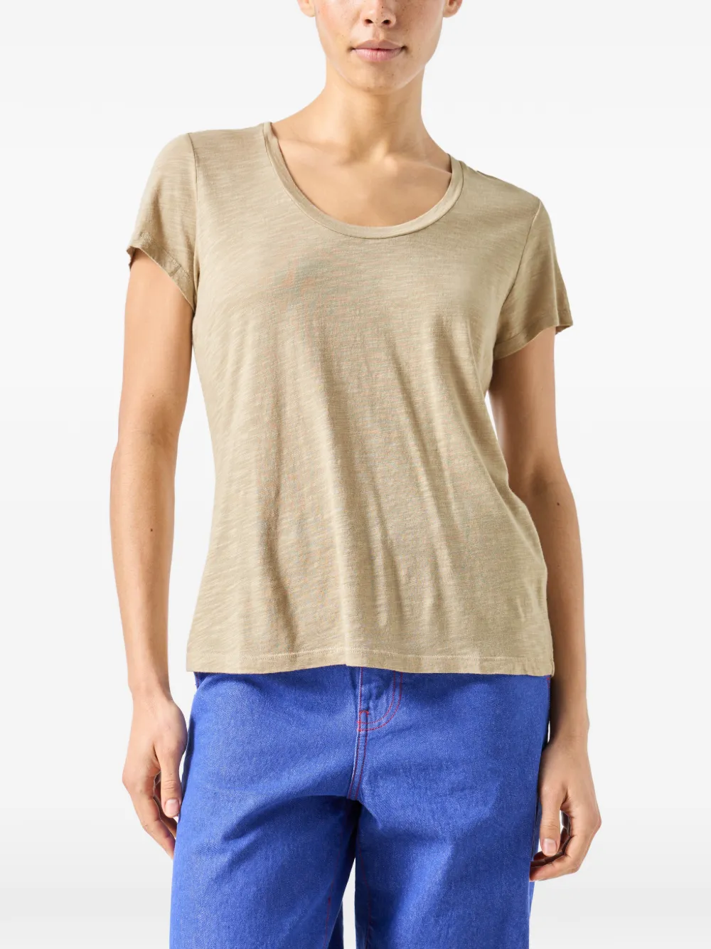 American Vintage Jacksonville T-shirt met korte mouwen Beige