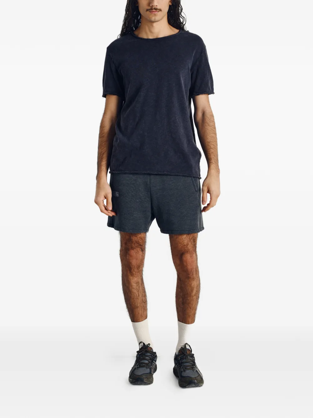 American Vintage Sonoma raw-edge T-shirt - Blauw