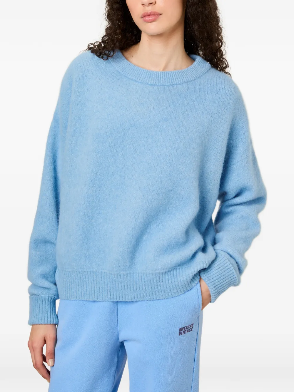 American Vintage Sweater met ronde hals Blauw