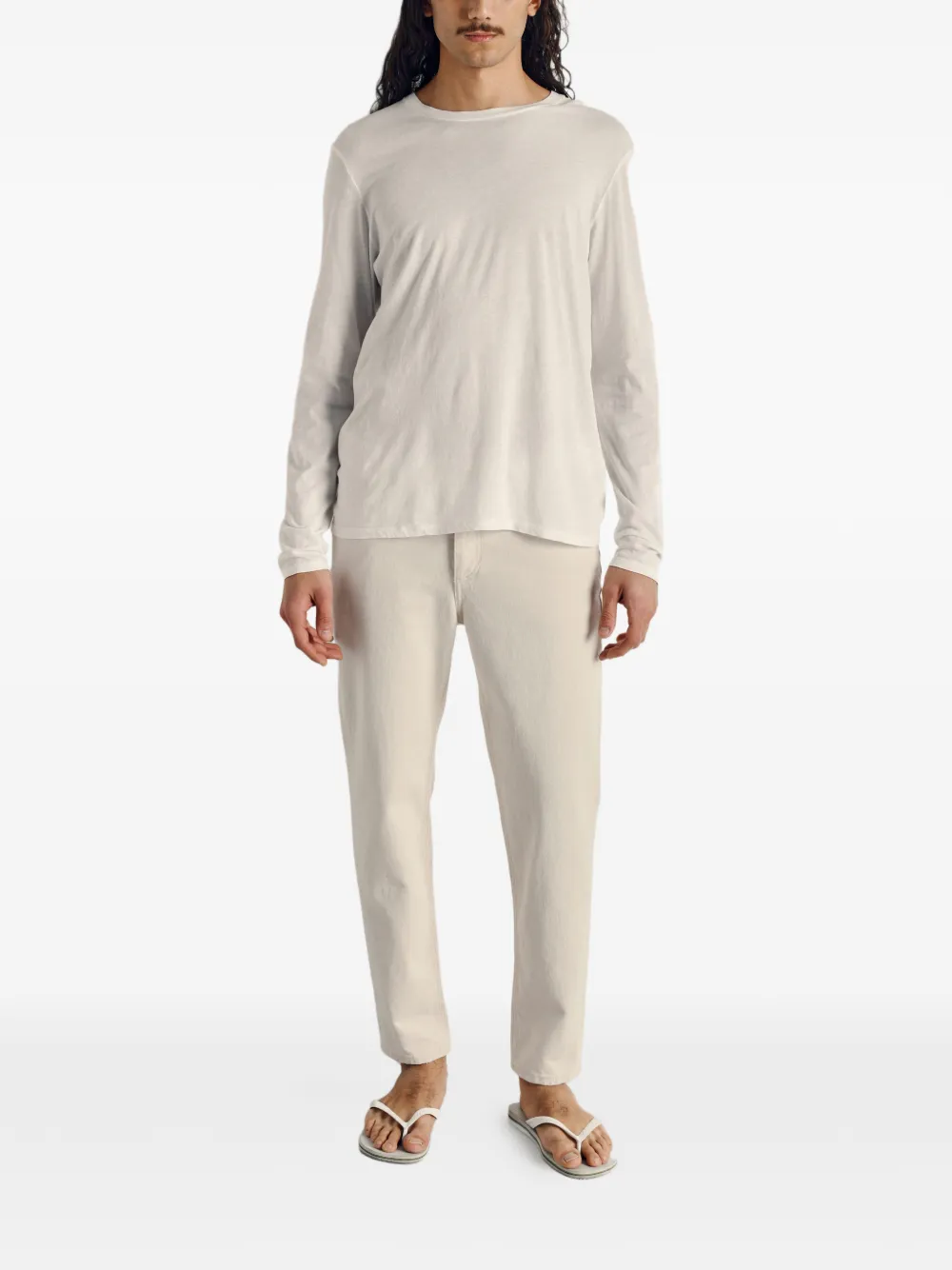 American Vintage long-sleeve round-neck T-shirt - Wit