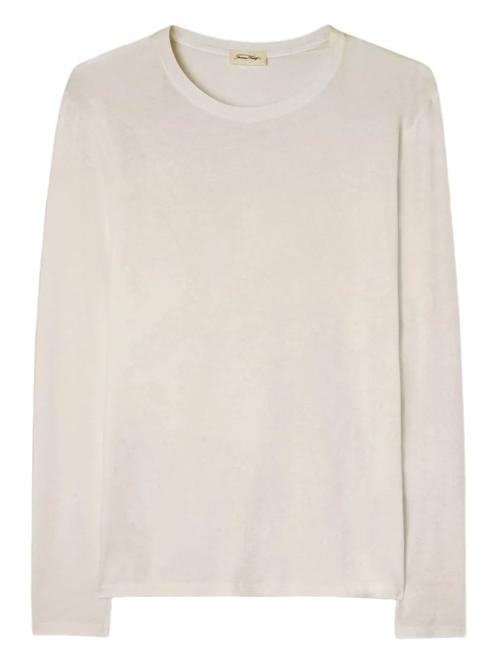 American Vintage long-sleeve round-neck T-shirt - Bianco