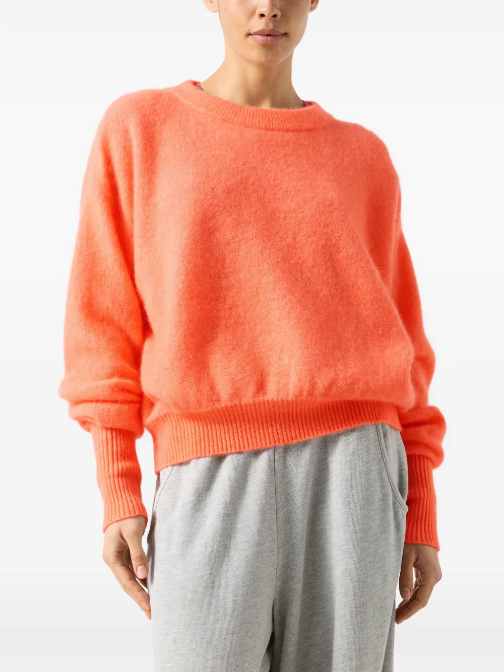 American Vintage Sweater met ronde hals Oranje