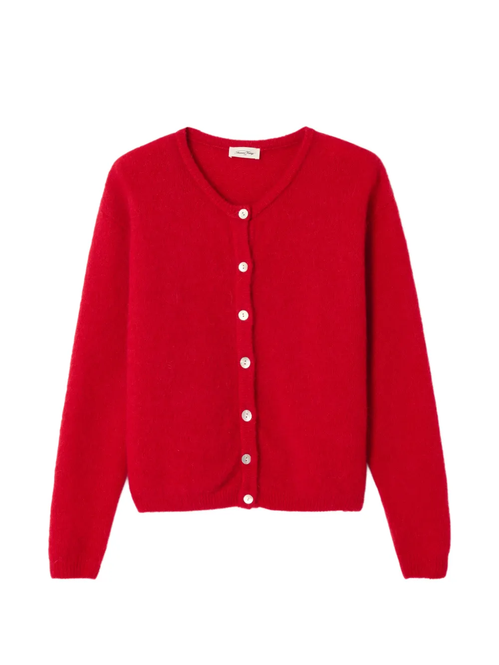 American Vintage crew-neck long-sleeves cardigan - Rosso