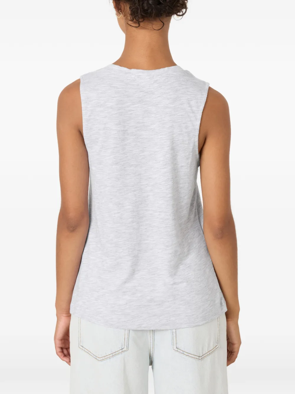 American Vintage Jacksonville tanktop met diepe ronde hals Grijs