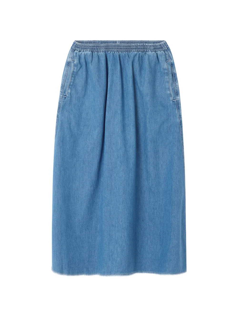 American Vintage Gonna Izeway con vita elasticizzata - Blu