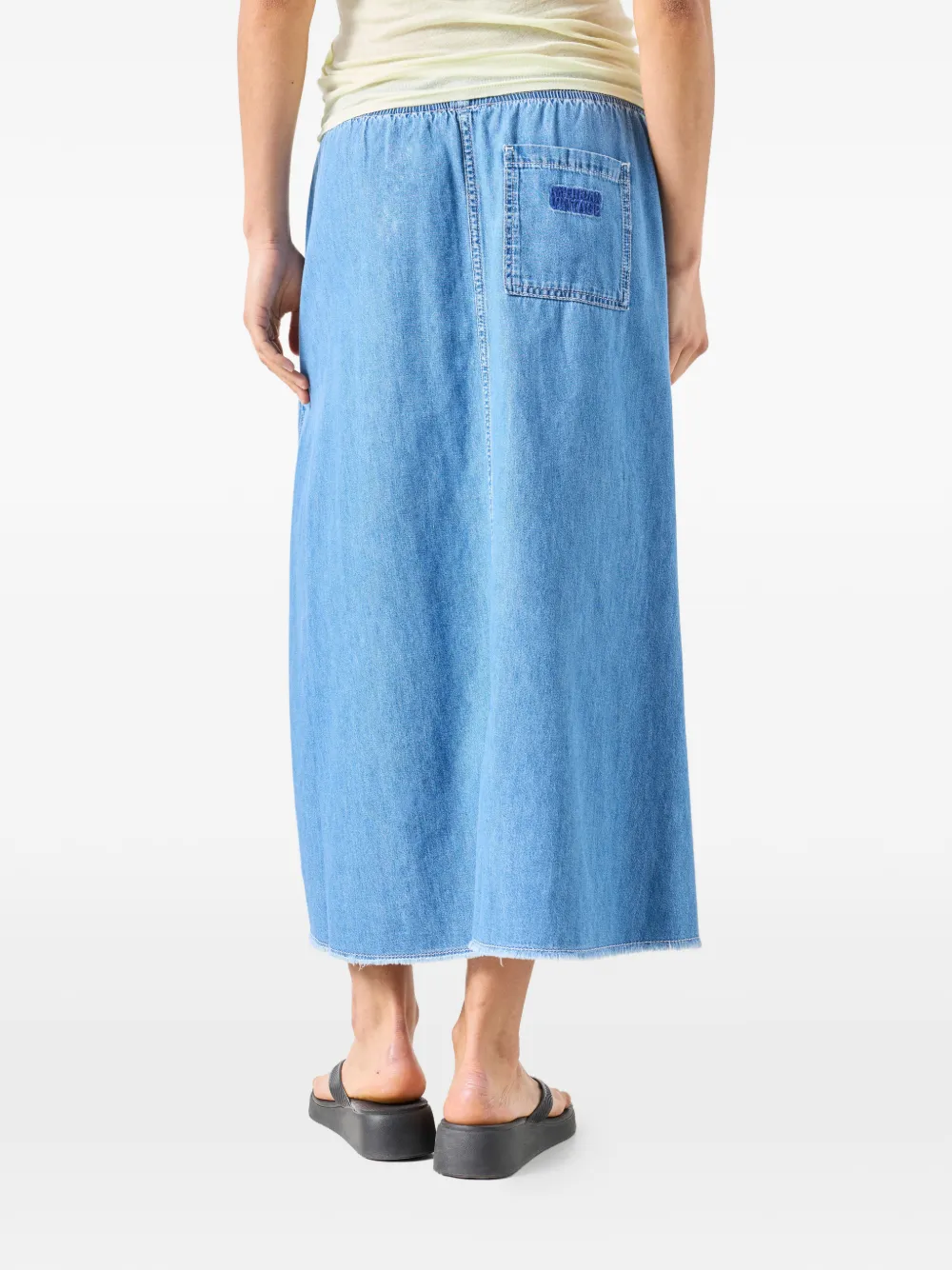 American Vintage Izeway rok met elastische taille Blauw
