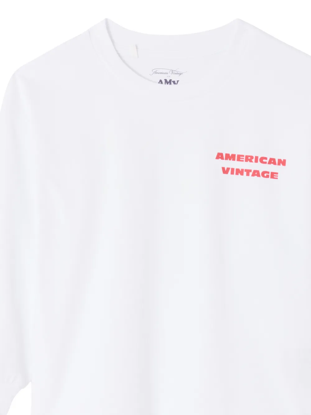 American Vintage Kids Fizvalley T-shirt met lange mouwen Wit