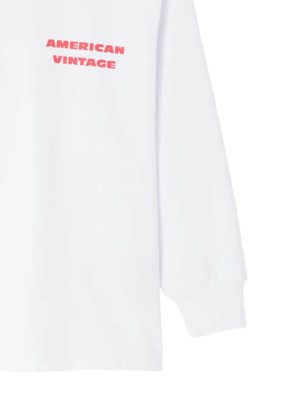 American Vintage Kids Fizvalley T-shirt met lange mouwen Wit