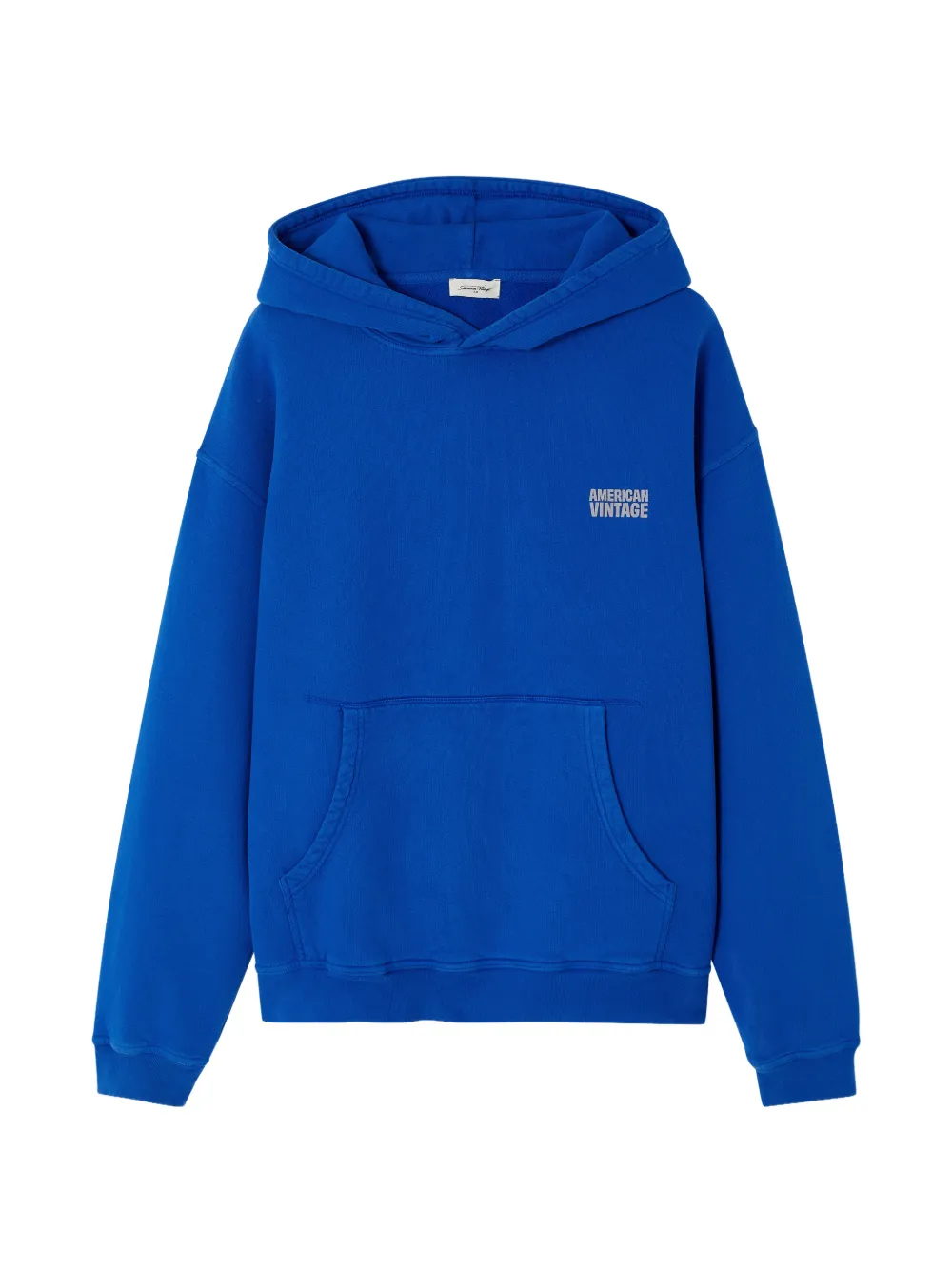 American Vintage Plizzy hooded long-sleeved cotton sweatshirt - Blu