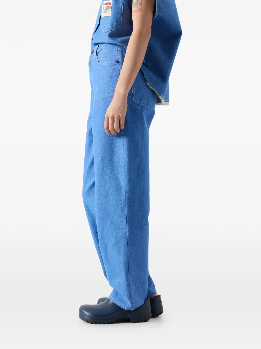 American Vintage Pusway denim jeans met ballonpijpen Blauw