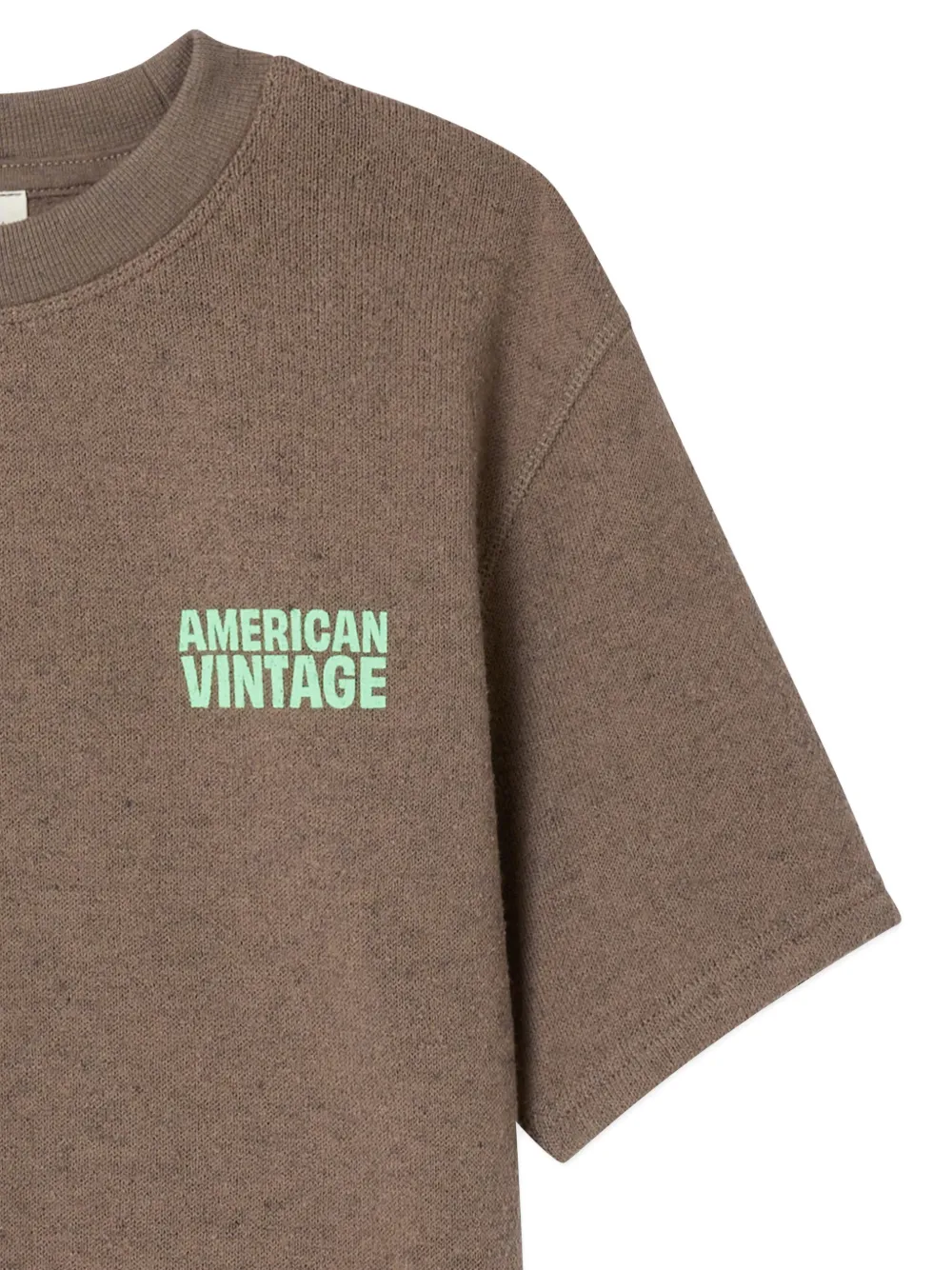 American Vintage Kids Evona T-shirt met ronde hals Bruin