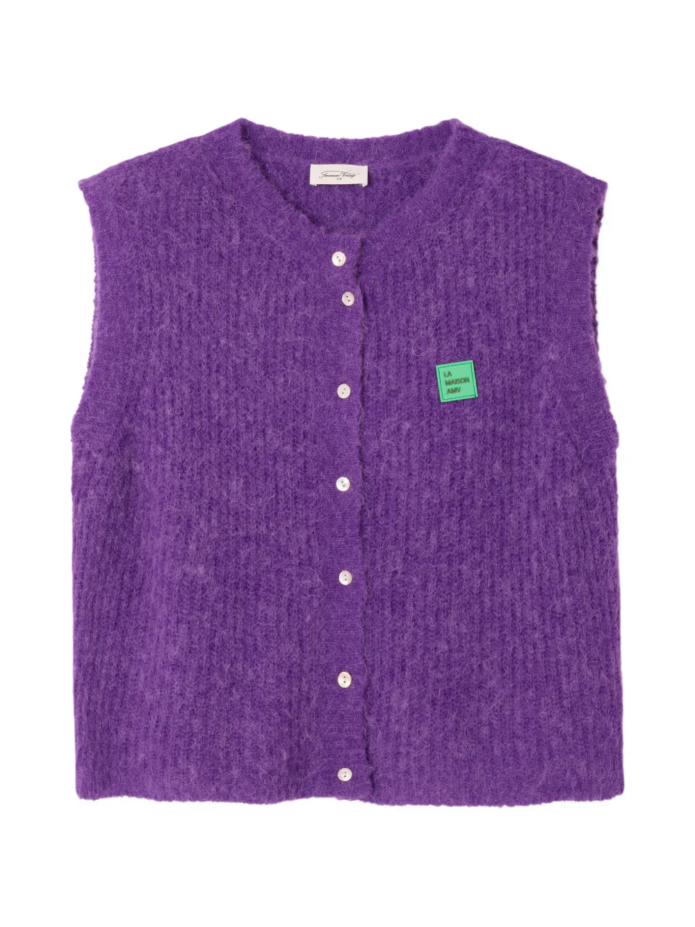 American Vintage East sleeveless cardigan - Violett