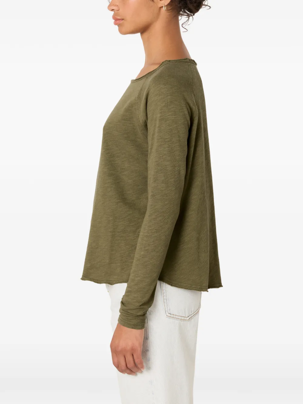 American Vintage Sonoma T-shirt met boothals Groen
