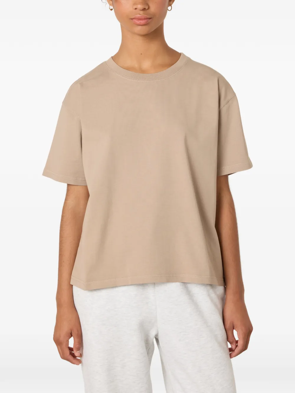 American Vintage T-shirt met ronde hals Beige