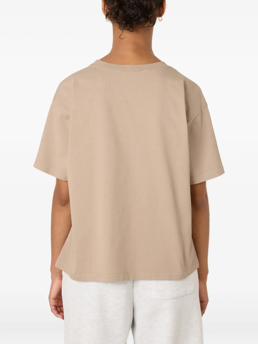 American Vintage T-shirt met ronde hals Beige