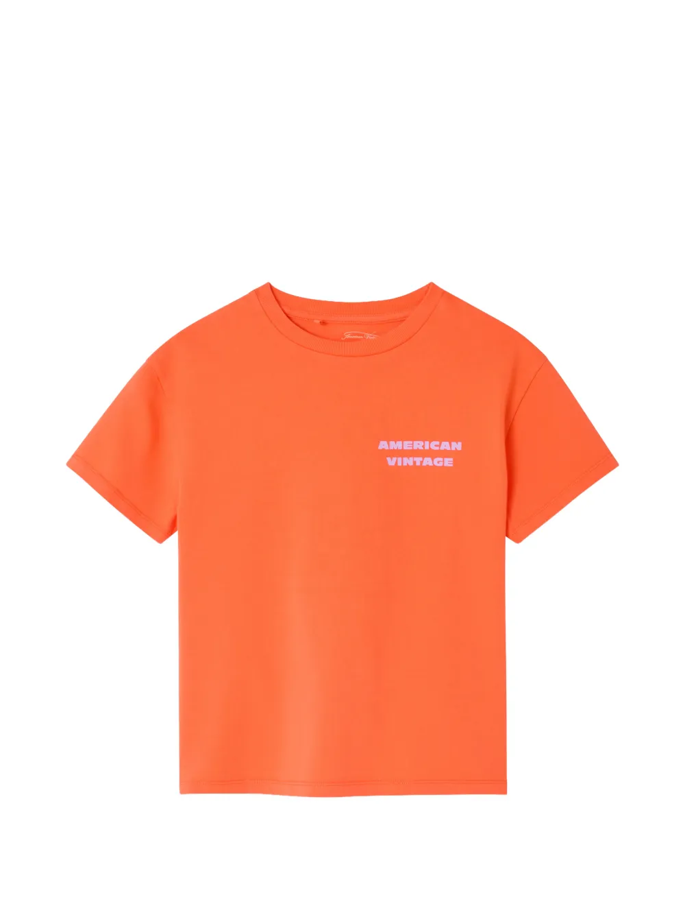 American Vintage Kids Fizvalley round-neck print T-shirt - Arancione