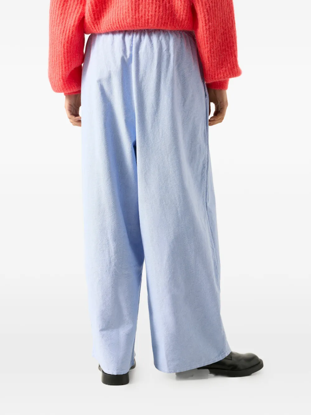 American Vintage Feoly palazzo broek met trekkoord Blauw