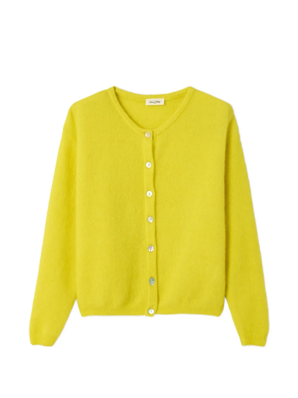 American Vintage crew-neck long-sleeve cardigan - Giallo