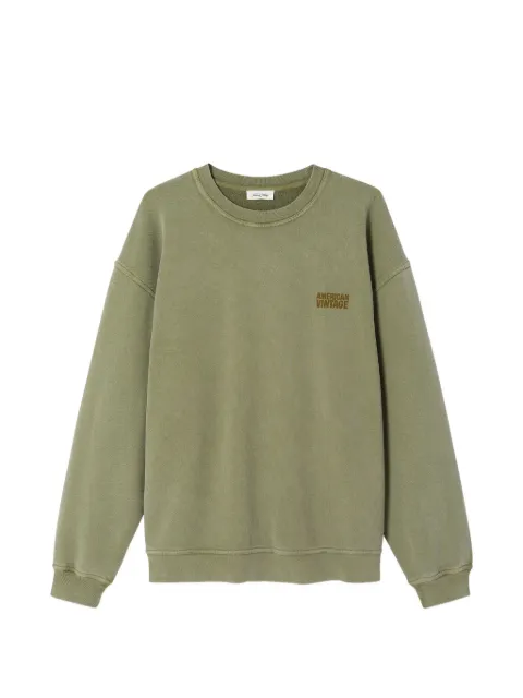 American Vintage Plizzy crewneck long-sleeve cotton sweatshirt