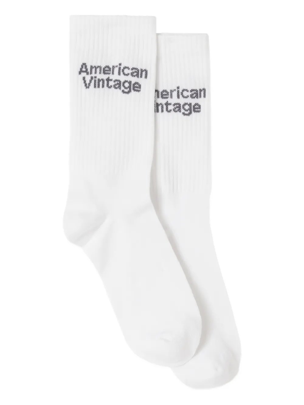 American Vintage Clypsun logo socks - Bianco