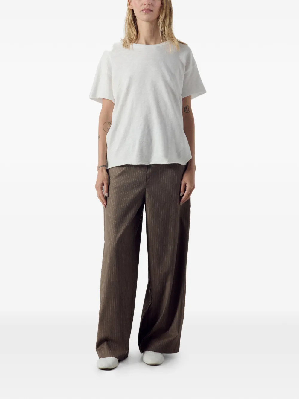 American Vintage Broek met wijde pijpen Bruin