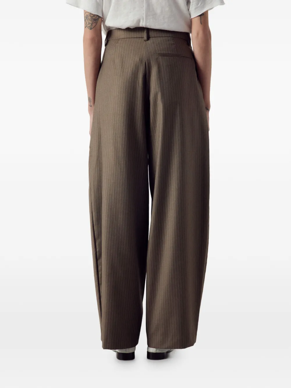American Vintage Broek met wijde pijpen Bruin