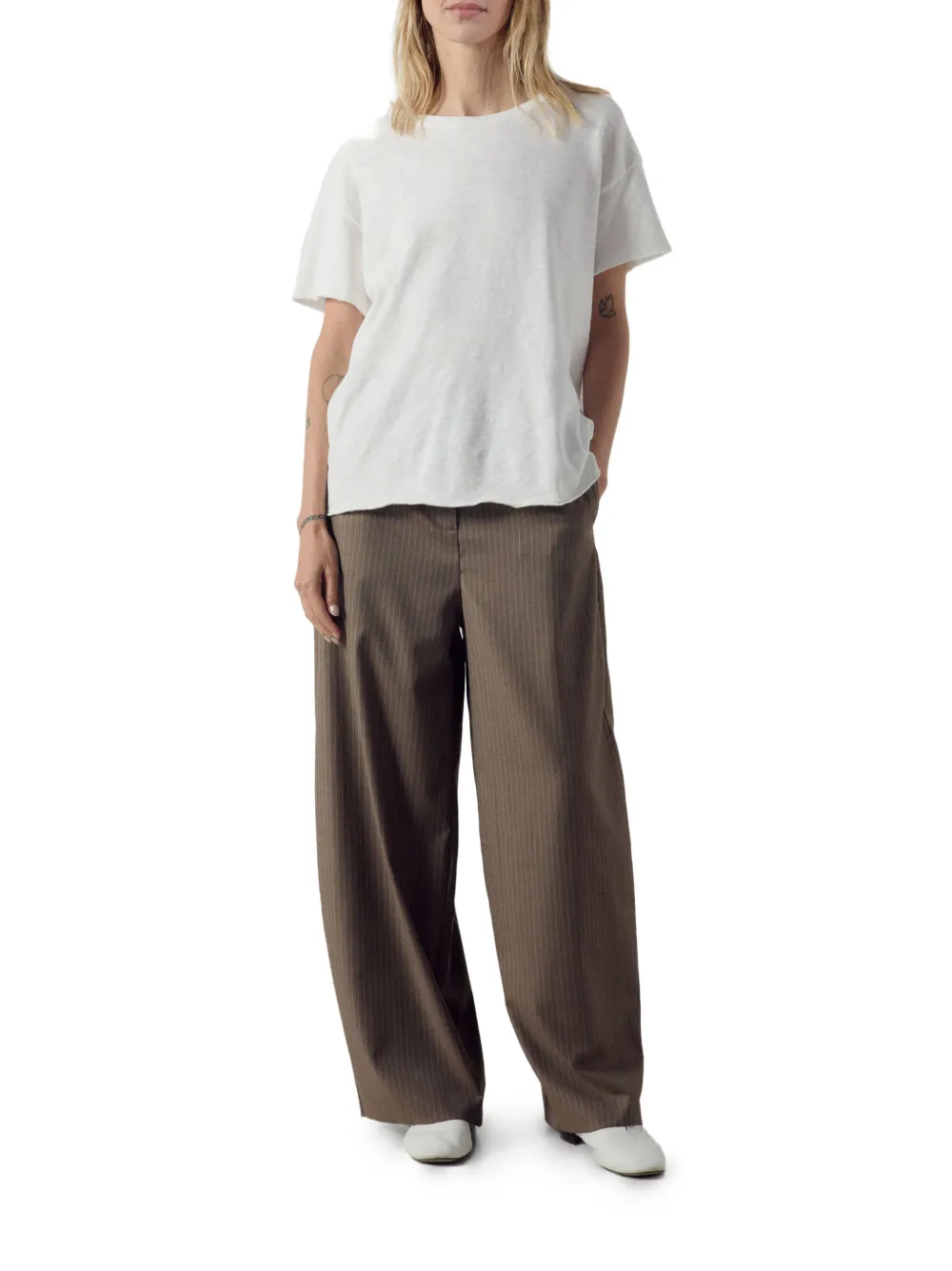 American Vintage Broek met wijde pijpen Bruin