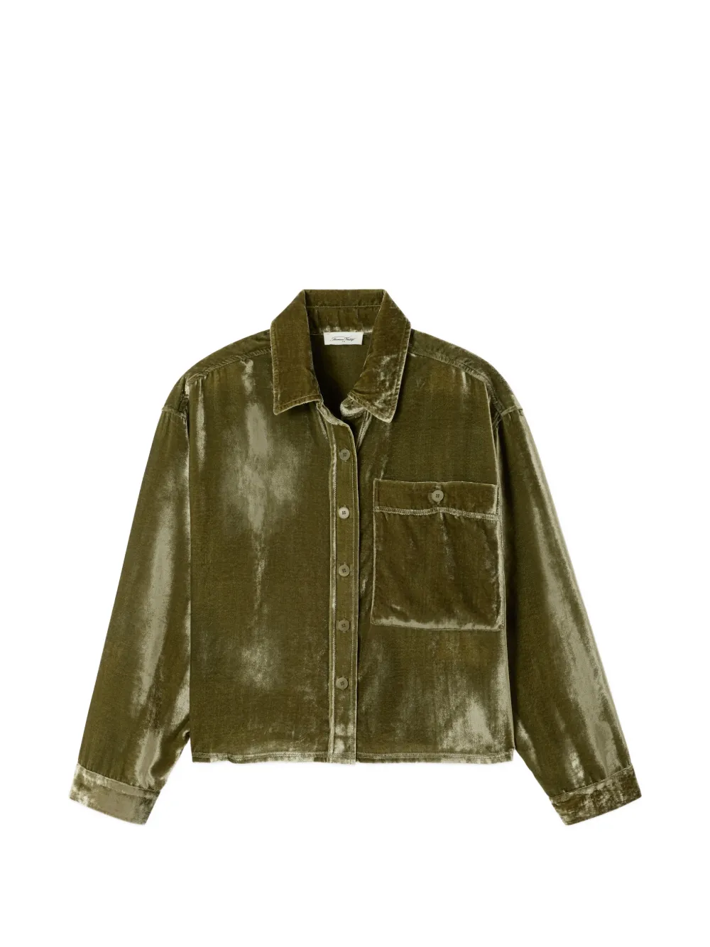American Vintage Ankaz velvet shirt - Grün