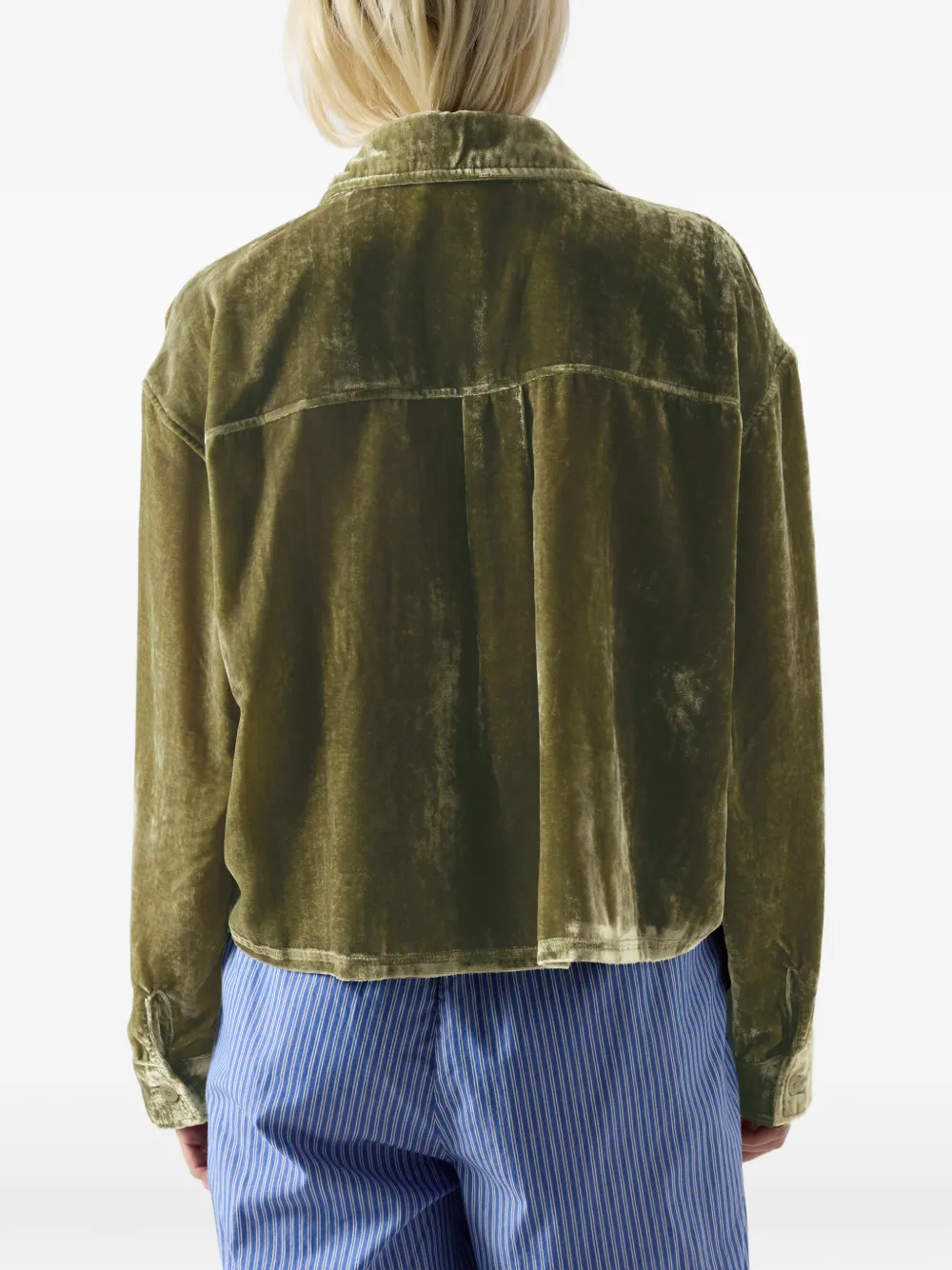 American Vintage Ankaz fluwelen blouse Groen