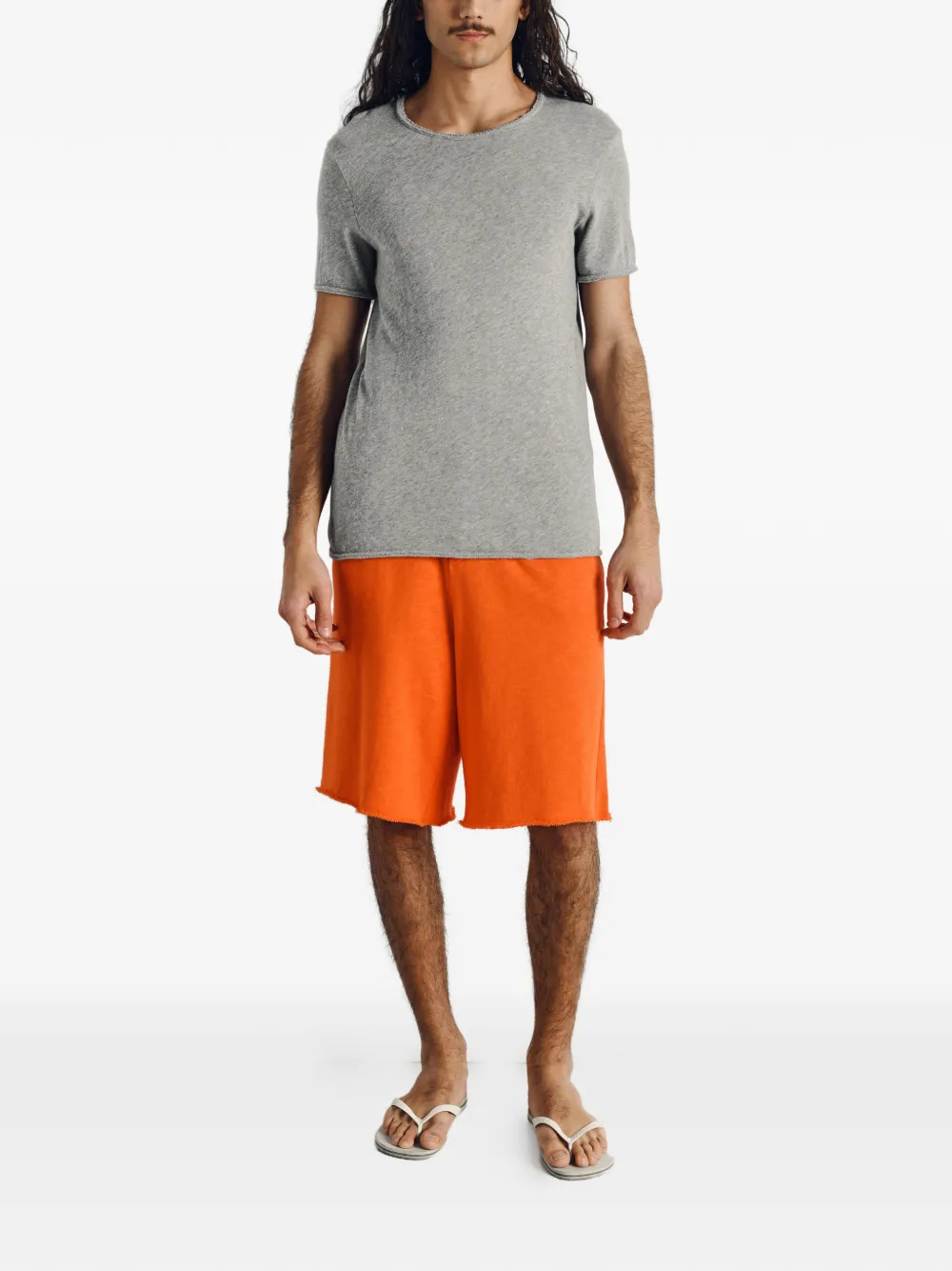 American Vintage sonoma raw-edge T-shirt - Grijs