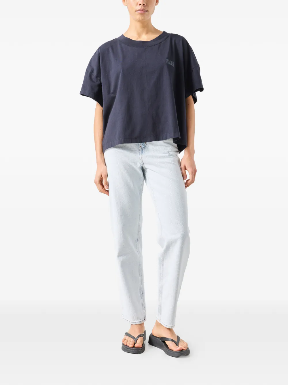 American Vintage Gixy T-shirt met korte mouwen Zwart
