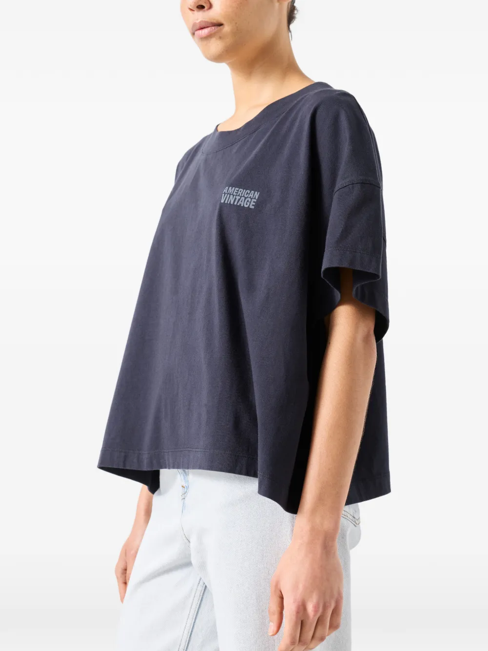 American Vintage Gixy T-shirt met korte mouwen Zwart