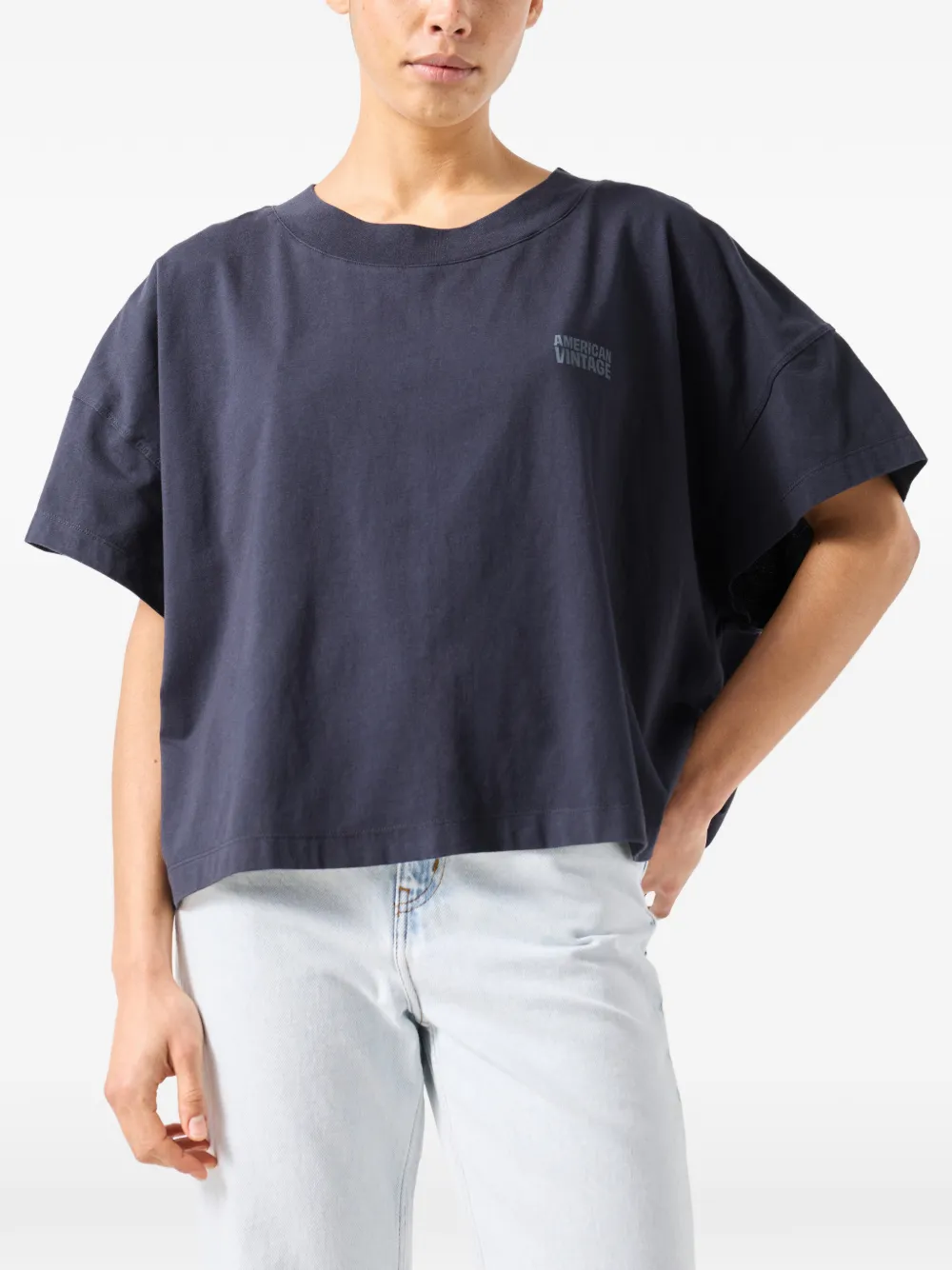 American Vintage Gixy T-shirt met korte mouwen Zwart