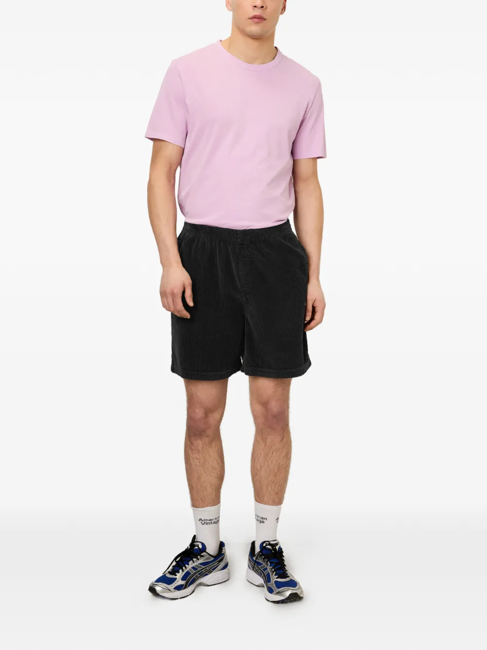 American Vintage Padow corduroy shorts - Zwart