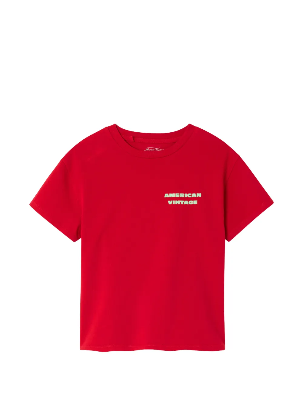 American Vintage Kids Fizvalley print round-neck T-shirt - Rosso