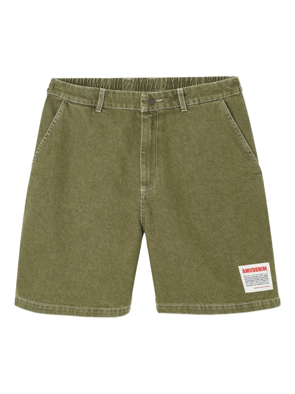 American Vintage Shorts denim Uzatown con logo - Verde