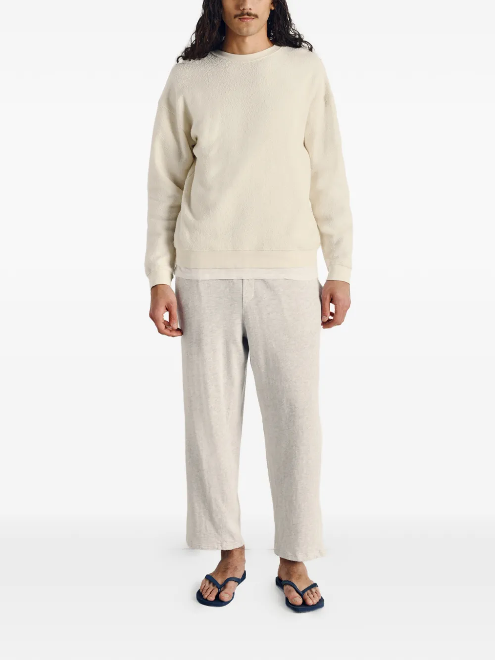 American Vintage Bobypark sweater met ronde hals en lange mouwen - Beige