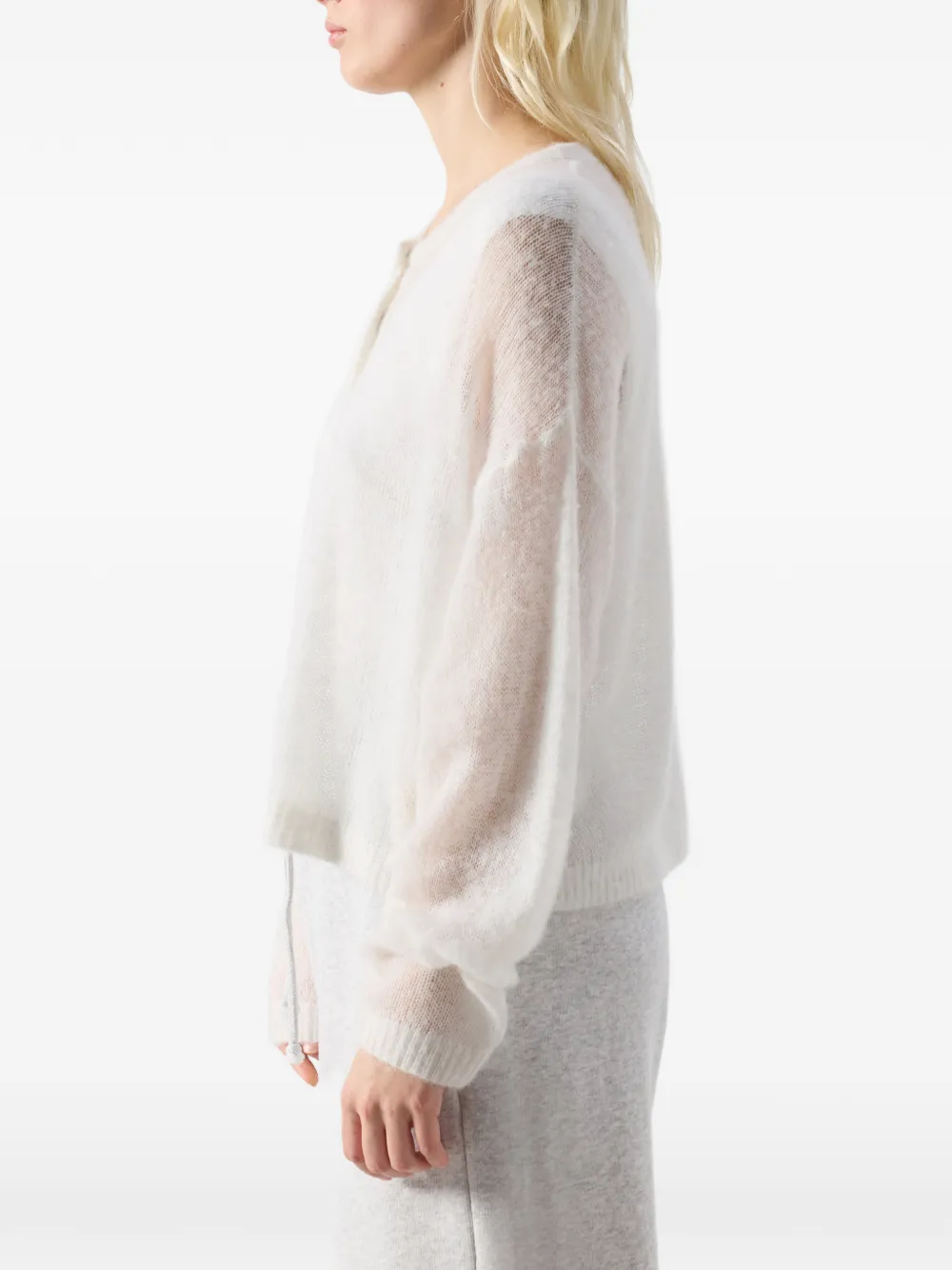 American Vintage Bodyrow wollen vest met lange mouwen Beige