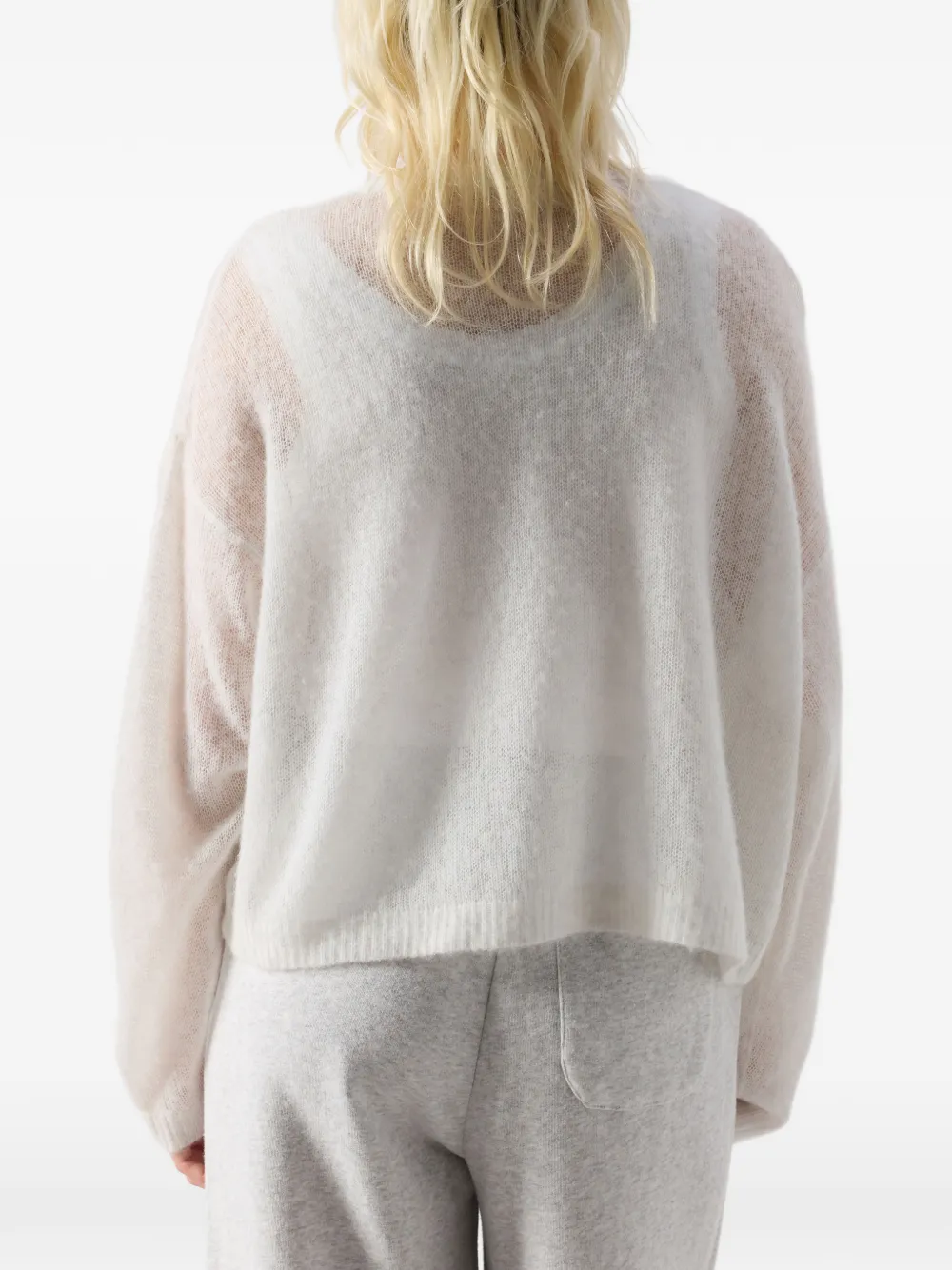American Vintage Bodyrow wollen vest met lange mouwen Beige