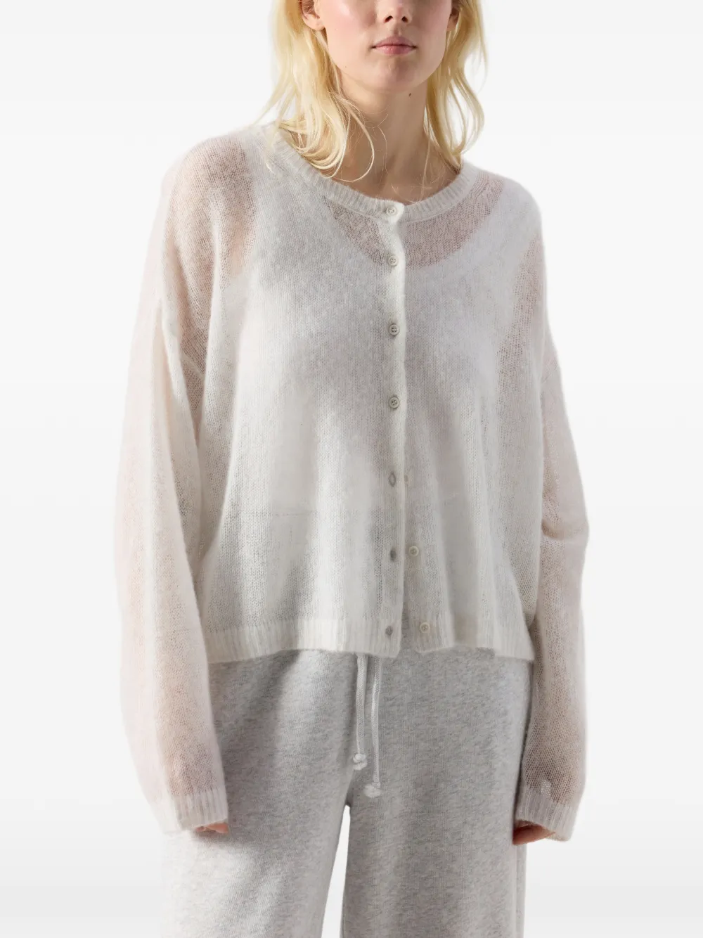 American Vintage Bodyrow wollen vest met lange mouwen Beige