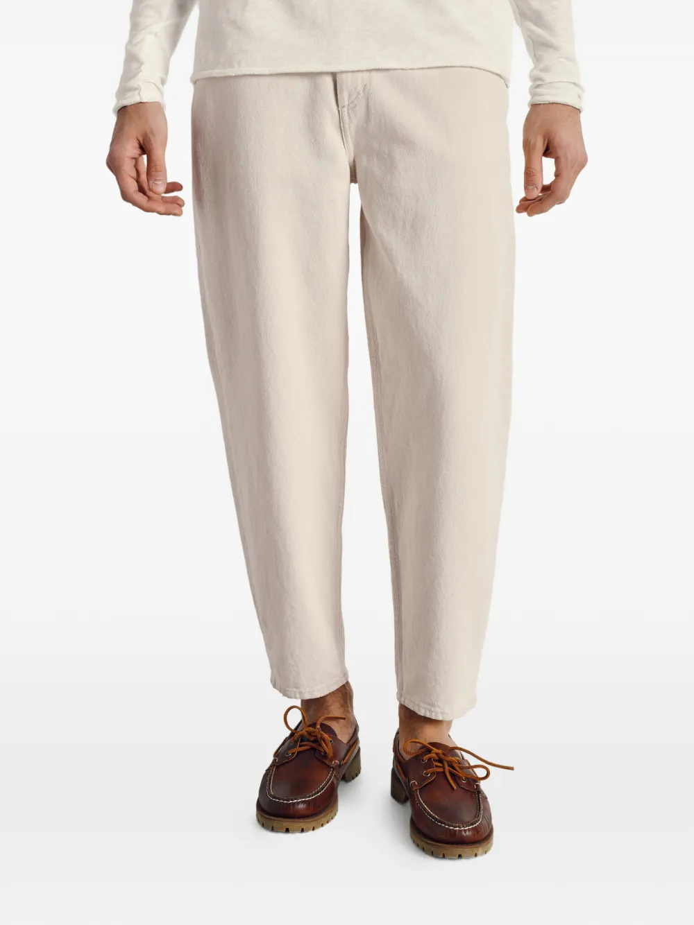 American Vintage Carrot jeans met vijf zakken Beige