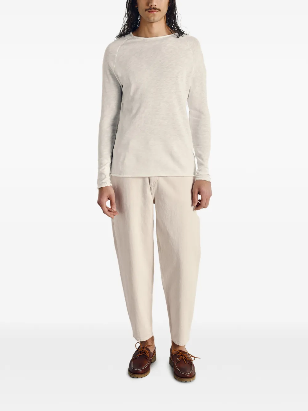 American Vintage Carrot jeans met vijf zakken Beige
