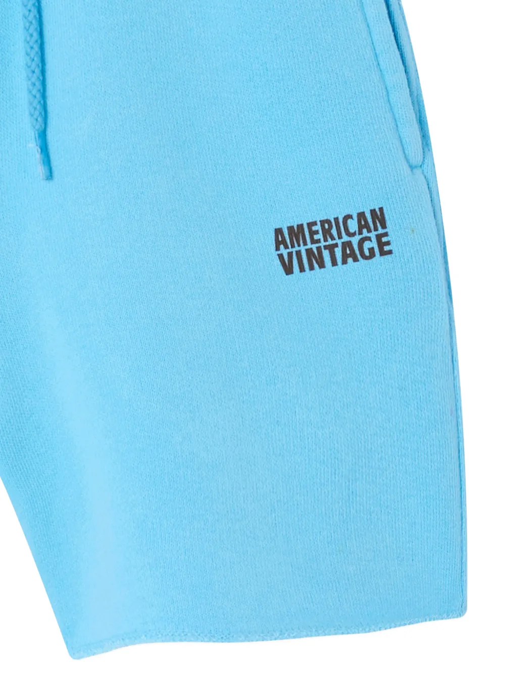 American Vintage Kids Izubird shorts met logo en trekkoord Blauw