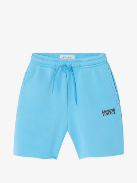 American Vintage Kids Izubird drawstring logo shorts