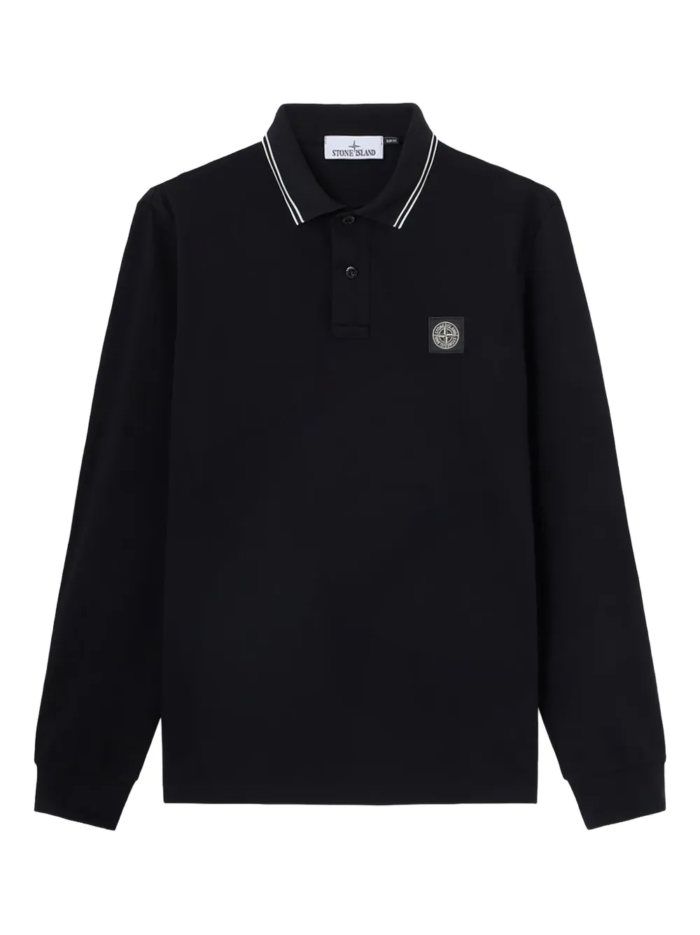 Stone Island long-sleeve polo shirt - Nero