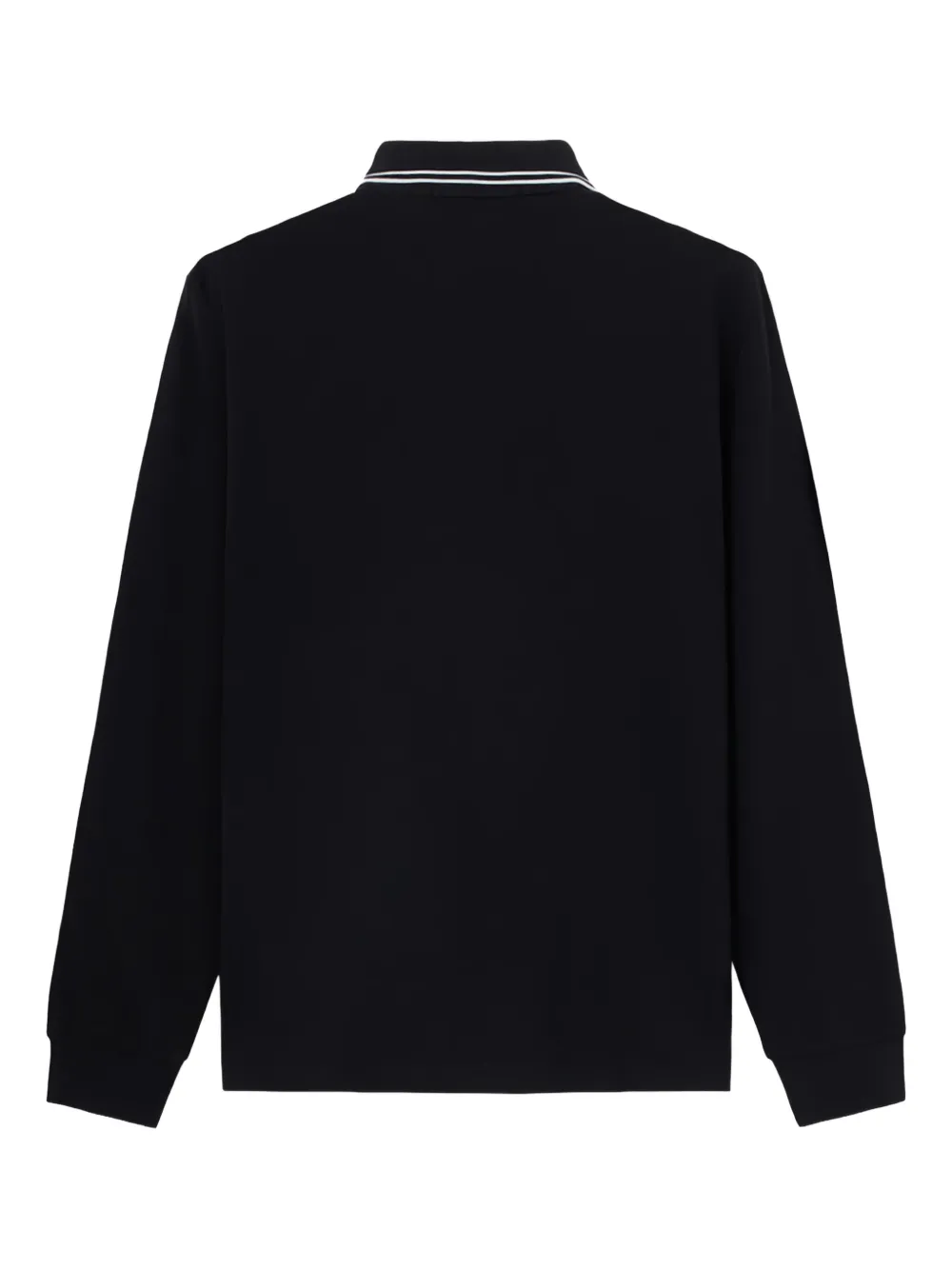 Stone Island long-sleeve polo shirt - Zwart